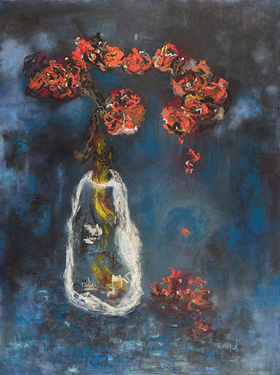 Red Flowers in Vase